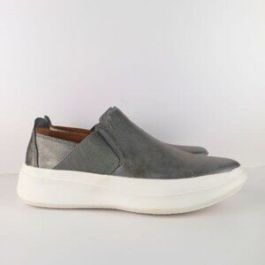 Gentle Souls By Kenneth Cole Rosette Slip-On Sneaker Size 9.5 M Pewter Metallic